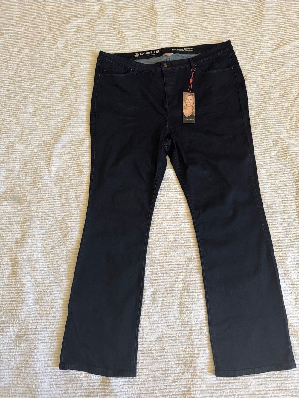 Laurie Felt silky Denim Baby Bell stretch Jeans sz 2X